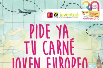 Logo del Carné Joven Europeo con motivo del aniversario 30